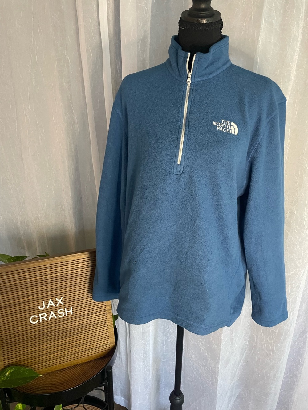 The North Face Men’s Slate Blue Half-Zip Fleece Pullover